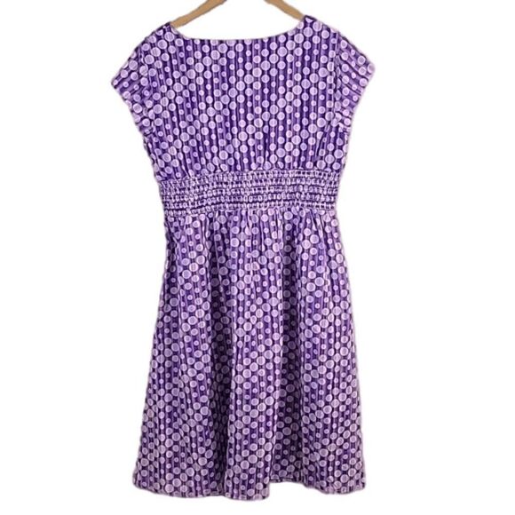 Coldwater Creek, Purple Polka Dot Dress- Size 12 - Picture 3 of 8